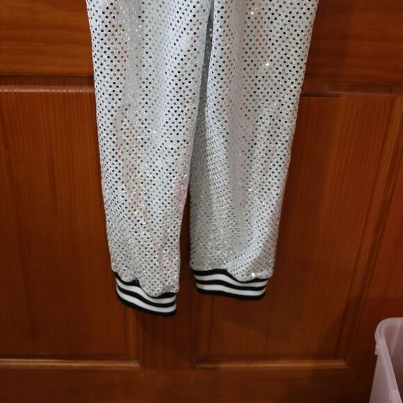JoJo Siwa Silver Sequin Jumpsuit with Pink and Blue Accents - Picture 9 of 15
